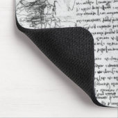 Fol.145v-b, Seite von Da Vincis Notizbuch Mousepad (Ecke)