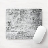 Fol.145v-b, Seite von Da Vincis Notizbuch Mousepad (Mit Mouse)