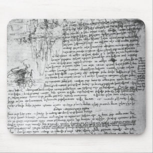 Fol.145v-b, Seite von Da Vincis Notizbuch Mousepad