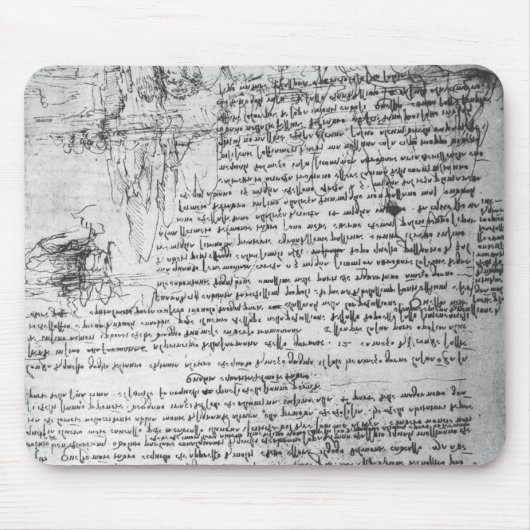 Fol.145v-b, Seite von Da Vincis Notizbuch Mousepad (Vorne)