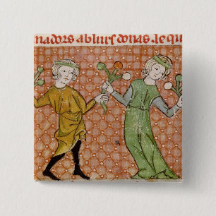 Fol.215v die Versuchung: Ein Tanzen-Paar Button