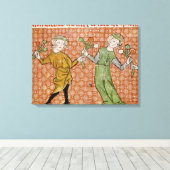 Fol.215v Die Versuchung: Ein tanzendes Paar Leinwanddruck (Insitu (Holzboden))