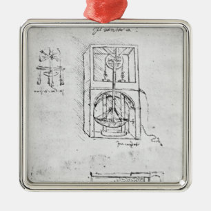 Fol. 54r von Paris-Manuskript B, 1488-90 Ornament Aus Metall