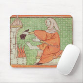 Fol.58r Februar: Erwärmung durch das Feuer Mousepad (Mit Mouse)