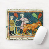 Fol.59r Oktober: Pflügen Mousepad (Mit Mouse)