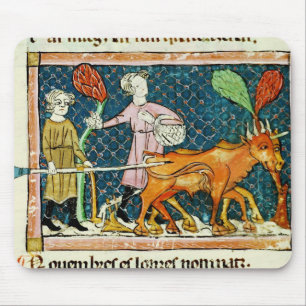 Fol.59r Oktober: Pflügen Mousepad