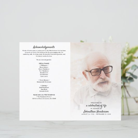 Folbare 3-Foto-Feier zum Life-Programm (Stehend Vorderseite)