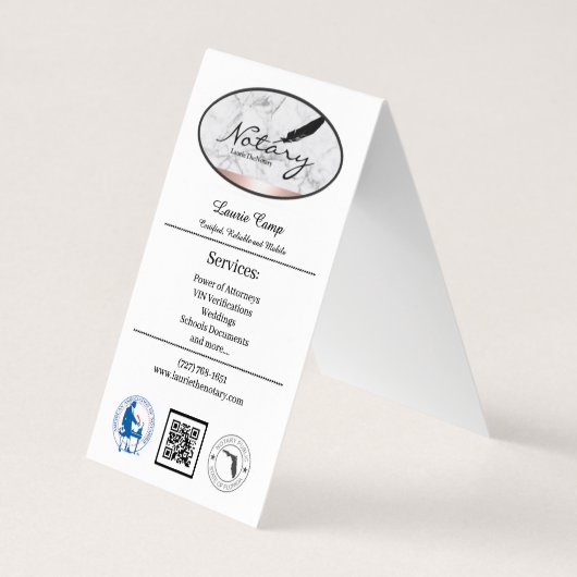 Folded Business Card Visitenkarten (Rückseite)