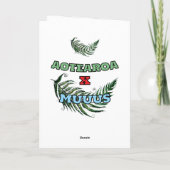 Folded Christmas Card Strawberry Cream NZ Fern Karte (Rückseite)