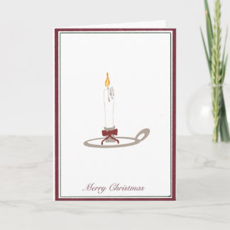Folded Christmas Greeting Card (candle) Karte