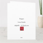 Folded Christmas Poinsettia - Greeting Card Dankeskarte (Rückseite)