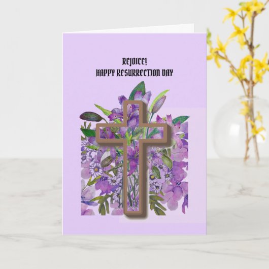 Folded Easter Greeting Card Karte (Gelbe Blume)