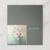 Folded Floral Wedding Place Holder Platzkarte (Außenseite Aufgefaltet)