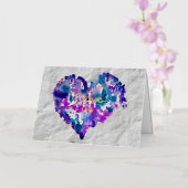 Folded Foil I LOVE US Card (Orchidee)