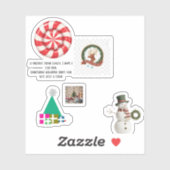 Folded Greeting Card Aufkleber (Blatt)