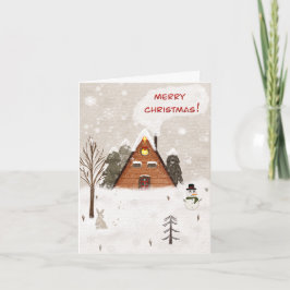Folded Greeting Card "Cozy Christmas" Karte