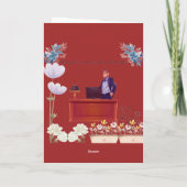 Folded Greeting Card deep red Karte (Rückseite)