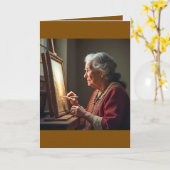 Folded Greeting Card for Mother's Day Karte (Gelbe Blume)