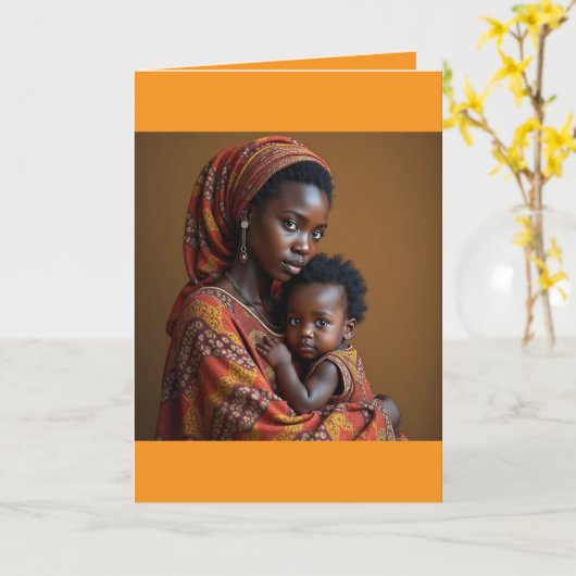 Folded Greeting Card for Mother's Day Karte (Gelbe Blume)