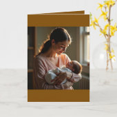 Folded Greeting Card for Mother's Day Karte (Gelbe Blume)