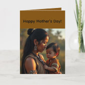 Folded Greeting Card for Mother's Day Karte (Vorderseite)