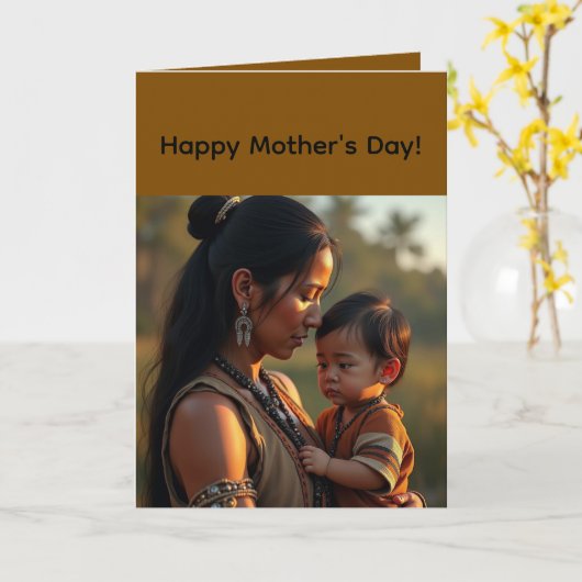 Folded Greeting Card for Mother's Day Karte (Gelbe Blume)
