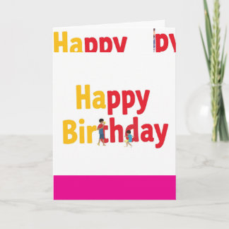 Folded Greeting Card HAPPY BIRTHDAY  Karte