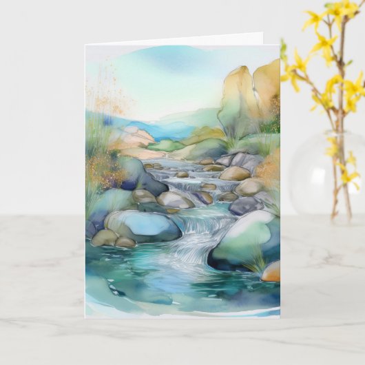 Folded Greeting Card Karte (Gelbe Blume)