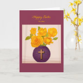 Folded Greeting Card Karte (Gelbe Blume)