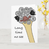 Folded Greeting Card Long time no see Karte (Gelbe Blume)