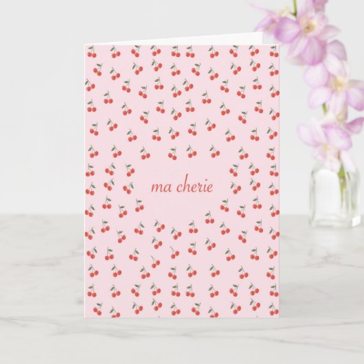 Folded greeting card Ma Cherie Karte (Orchidee)