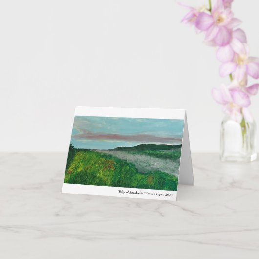 Folded greeting card with Appalachian landscape Karte (Orchidee)
