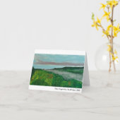 Folded greeting card with Appalachian landscape Karte (Gelbe Blume)