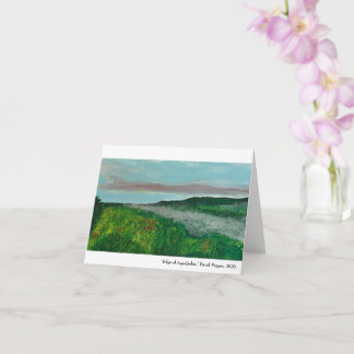 Folded greeting card with Appalachian landscape Karte