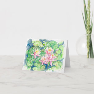 Folded greeting card with original artwork karte