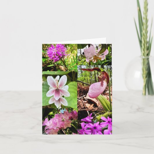 Folded greeting card with wildflowers karte (Vorderseite)
