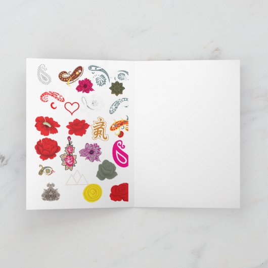 Folded Greeting Cards | Paisley Floral Elegance Karte (Innenseite)