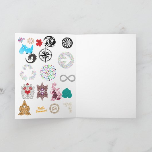 Folded Greeting Cards | Paisley Floral Ornamental Karte (Innenseite)