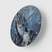Folded Hands Prayer - Durer Runde Wanduhr (Winkel)
