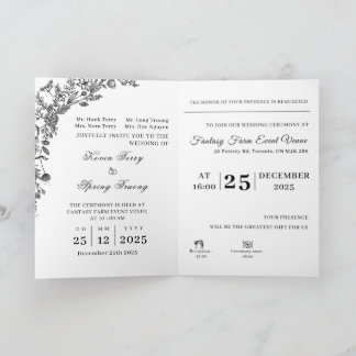 Folded Invitation "We are getting Married" Set Karte