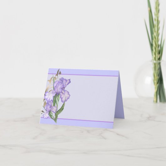 Folded Iris Note Card-Purple Irises-Small (Vorderseite)