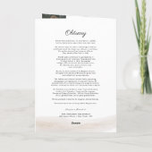 Folded Memorial Program with Photo Cover Karte (Rückseite)