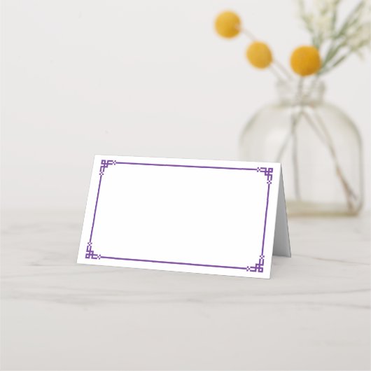 Folded Name Place Card Platzkarte (Vorderseite)