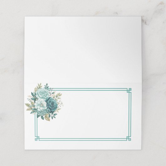 Folded Name Place Card Platzkarte (Außenseite Aufgefaltet)