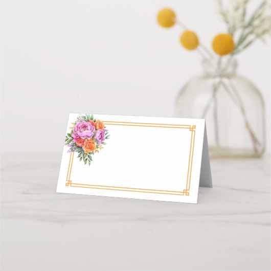Folded Name Place Card Platzkarte (Vorderseite)