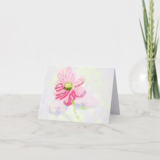 Folded Note Card : October Birth Flower Cosmo . (Vorderseite)