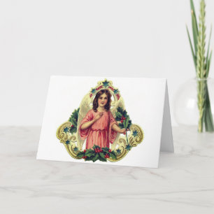 Folded Note Card VINTAGE ANGEL CUSTOM NAME