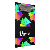 Folded Paper Pattern Mini Klemmbrett (Schrägansicht)