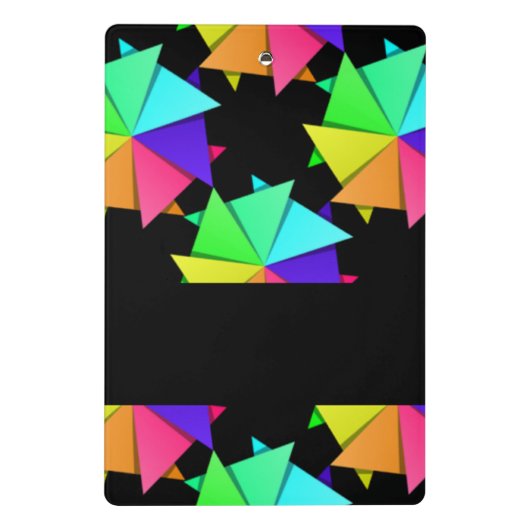 Folded Paper Pattern Mini Klemmbrett (Rückseite)