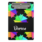 Folded Paper Pattern Mini Klemmbrett (Vorderseite)